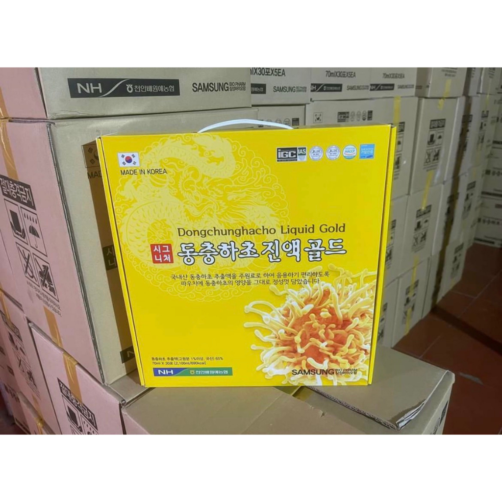 Nước Hồng Sâm Núi Đông Trùng Hạ Thảo Cao Cấp Hàn Quốc, Hộp 30 Gói x 70ml