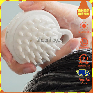 Lược gội đầu Muji (Trằng) xuất Nhật mát xa đầu giảm stress, làm sạch da đầu, kích thích mọc tóc