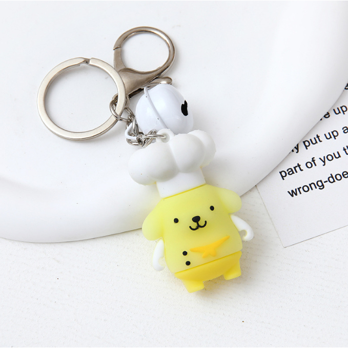 Móc Chìa Khóa Hoạt Hình Mặt Dây Chuyền Nữ Cô Gái Dễ Thương Trái Tim Thỏ đáng yêu