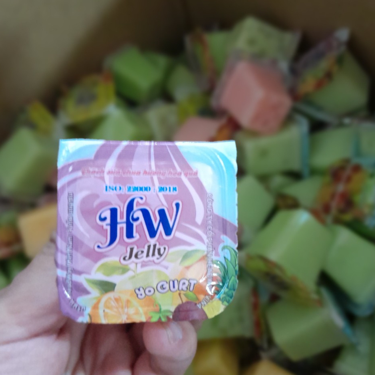 1KG - Thạch rau câu mix vị trái cây sữa chua vuông Headway