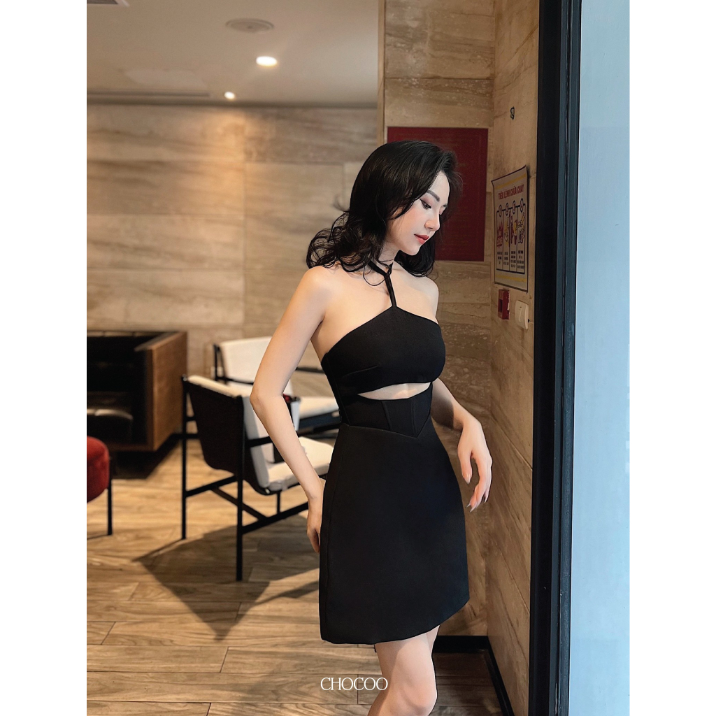 Đầm Musa Cocktail Dress Chocoo Thiết Kế Chất Liệu Cườm Lười Kim Sa Cao Cấp