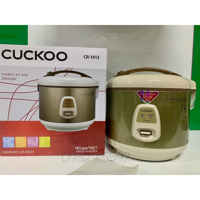 Nồi cơm điện Cuckoo CR-1413 - Nồi cơ,dung tích 2,5 lít,công suất 820W, Xuất xứ Hàn Quốc