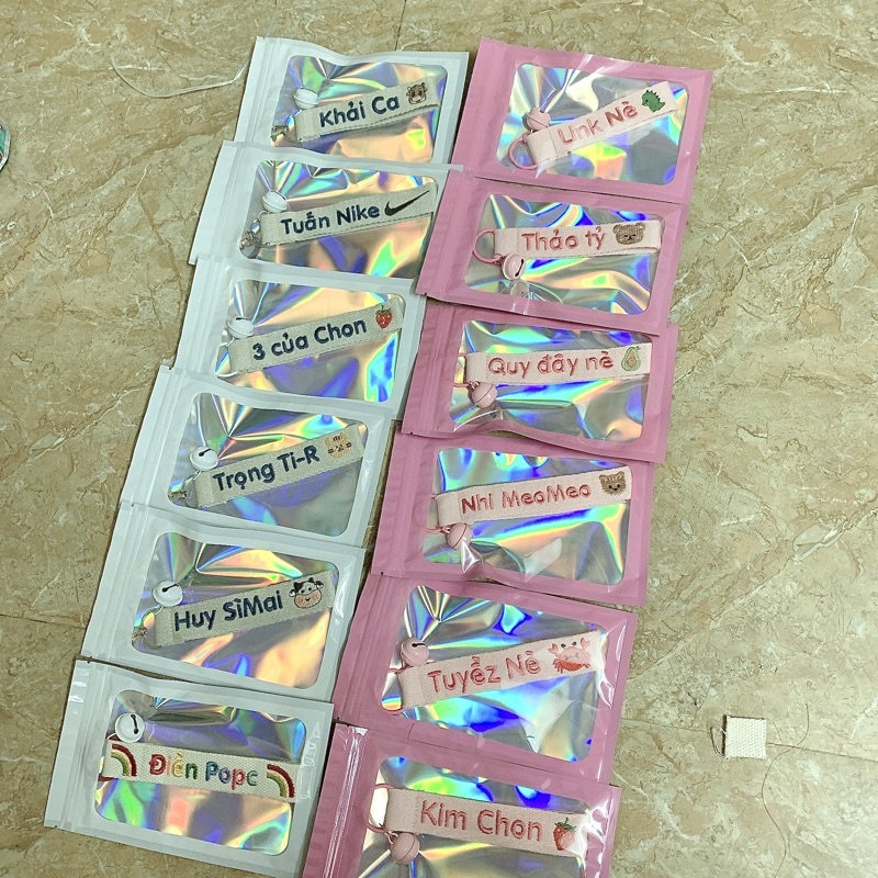 Nametag THÊU TÊN theo yêu cầu Treo Balo Túi Xách