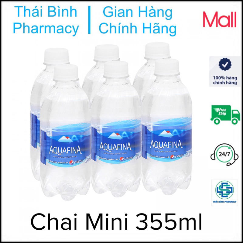 Combo 2 chai Nước Suối Aquafina chai mini 355ml - Aqua