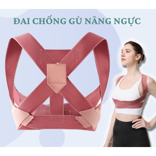 Đai đeo vai chống gù lưng, áo đai nâng ngực định hình chống gù lưng LOẠI TỐT bảo vệ vòng 1 của nam và nữ