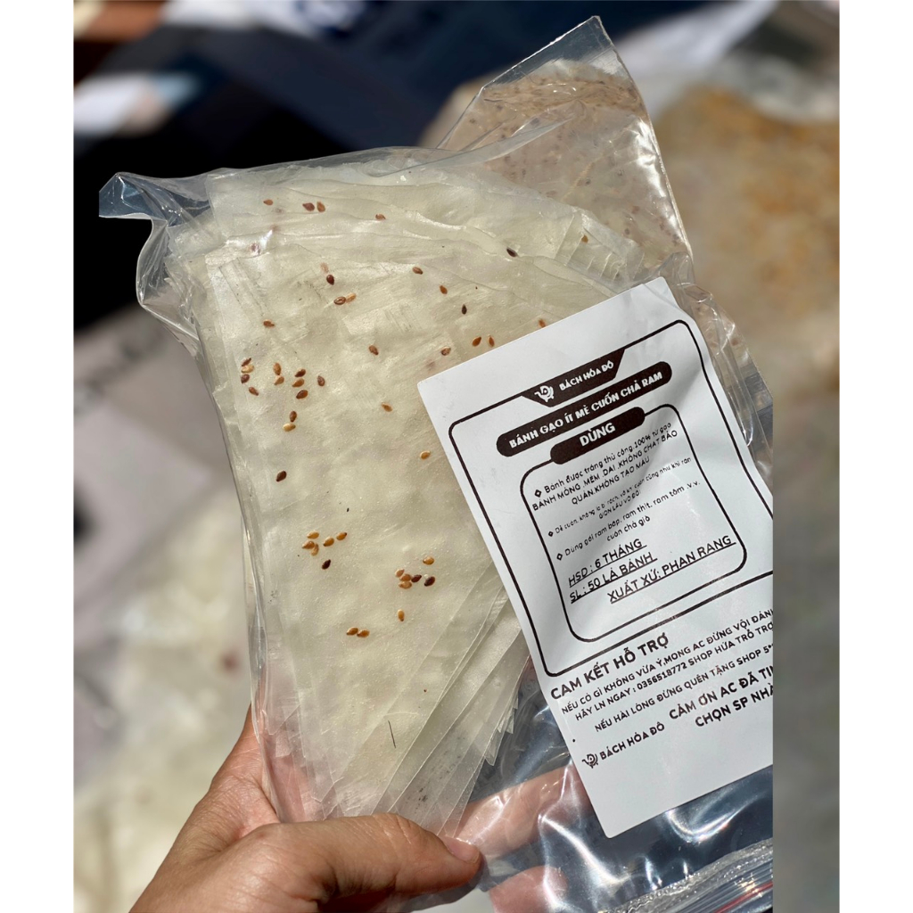 Bánh tráng gói Ram , bánh tráng gạo gói Ram mỏng dẻo chất lượng shop Bách Hóa Đô