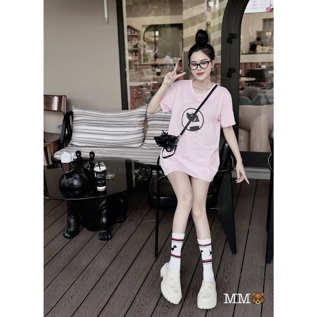 Áo phông chrom đá kèm tất hàng qccc
