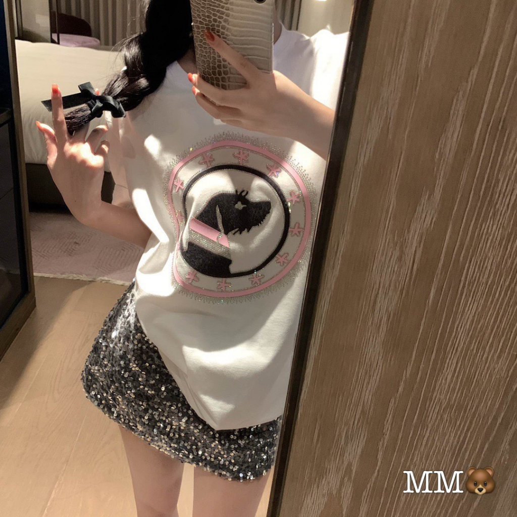 Áo phông chrom đá kèm tất hàng qccc