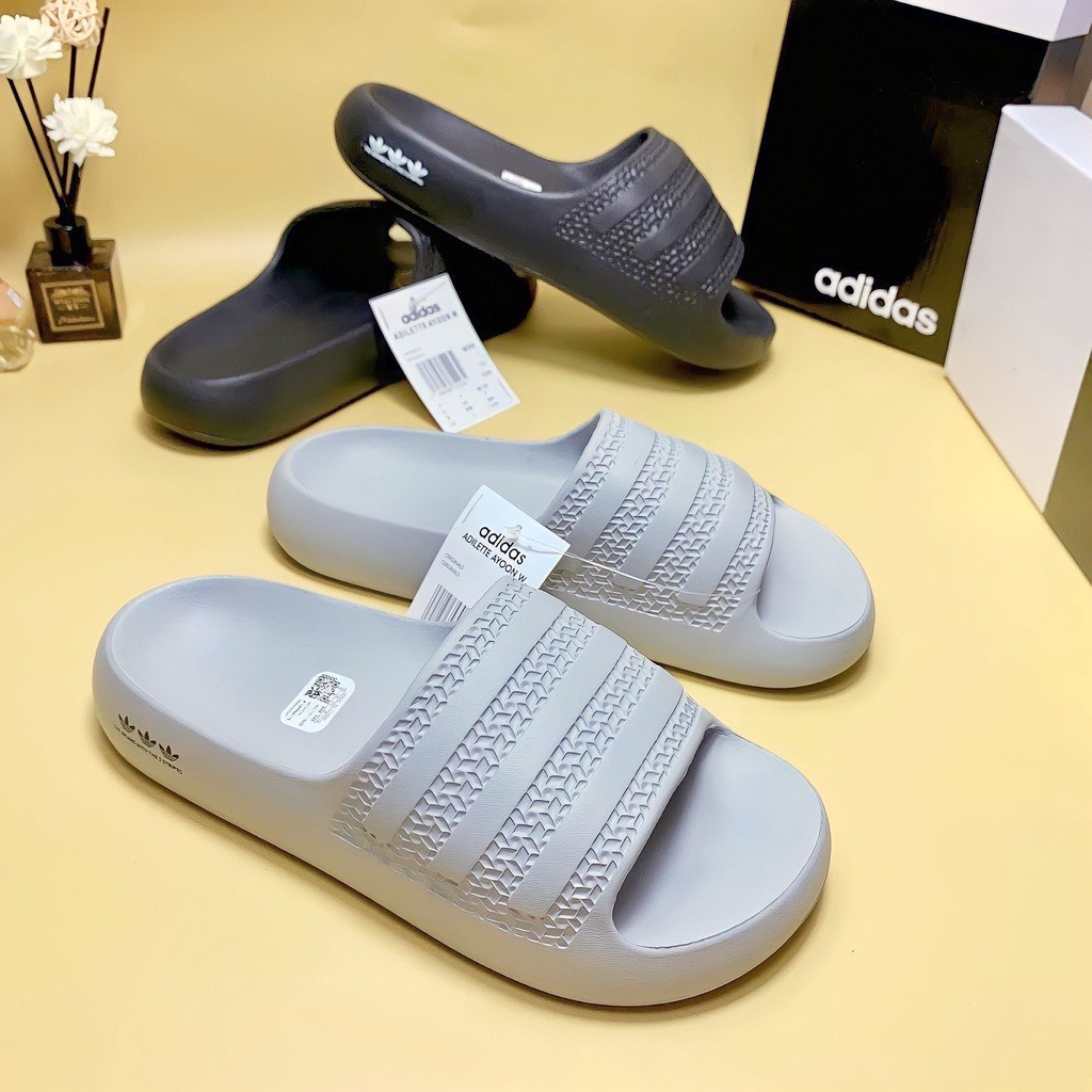 Dép nam nữ Ayoon màu be vàng mới nhất Hot 2023 Dép ayoon kem đế cao su non Form dáng thể thao