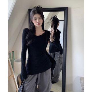 Áo len hở lưng Ulzzang( sẵn xanh)