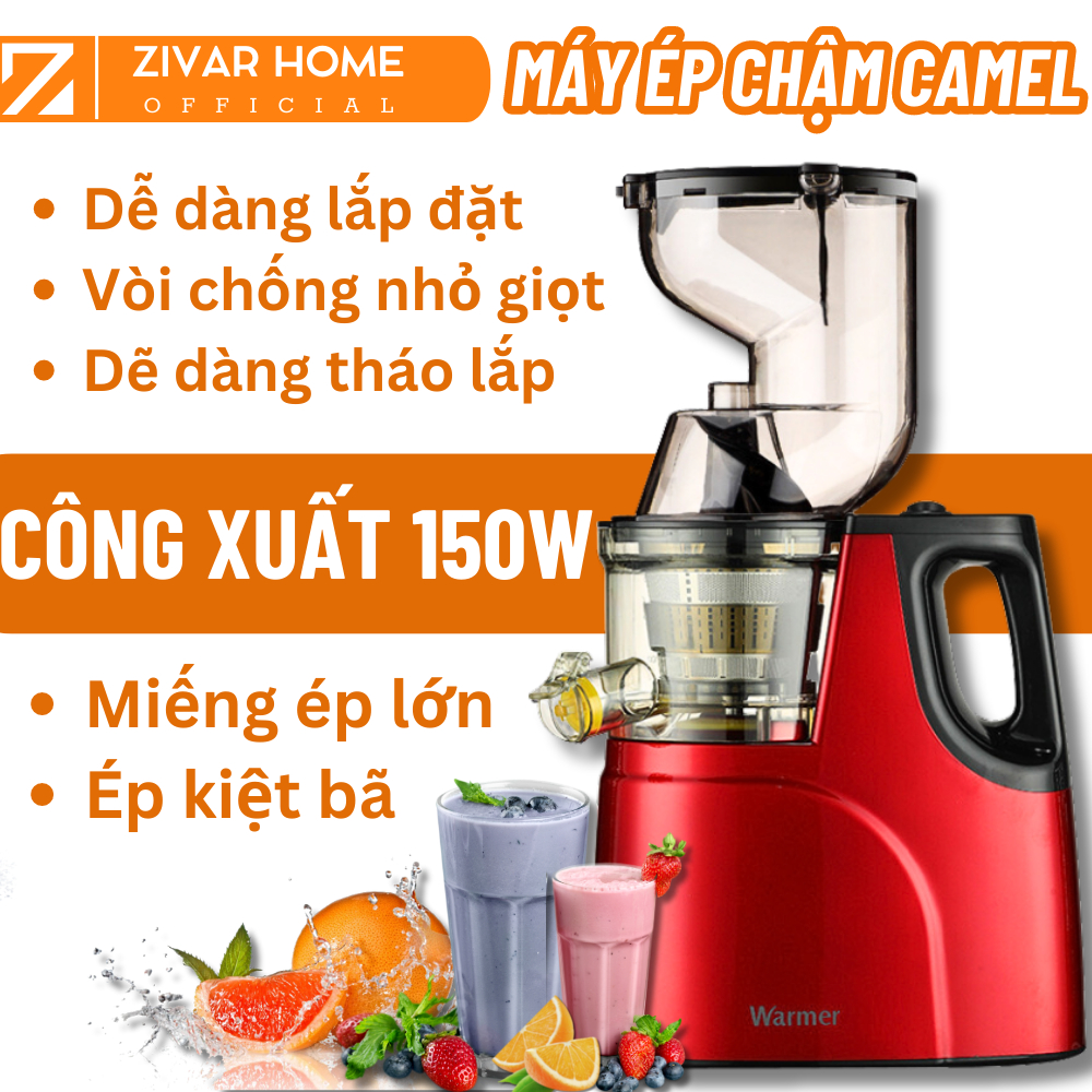 Máy Ép Trái Cây Máy Ép Chậm Nguyên Quả Camel Công Nghệ Hiện Đại Hàn Quốc Ép Kiệt Bã Tiện Lợi