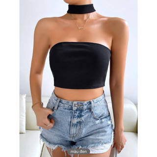 Áo croptop quây ngực choker cổ cá tính - SOHEE TOP