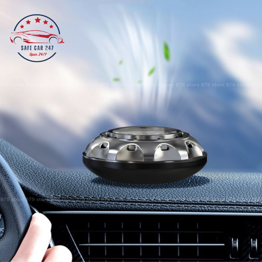 Máy khuếch tán tinh dầu,nước hoa ô tô sử dụng năng lượng mặt trời cao cấp,thiết kế sang trọng,đế chống trượt