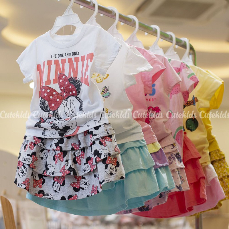 Bộ áo kèm chân váy bé gái H.m link 2