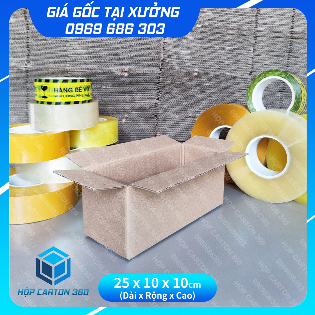 25x10x10 Combo 20 hộp carton đóng hàng