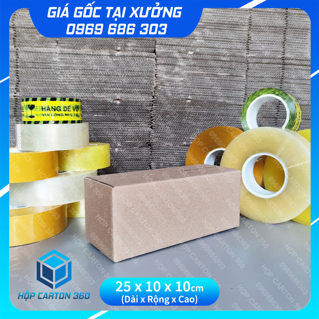 25x10x10 Combo 20 hộp carton đóng hàng