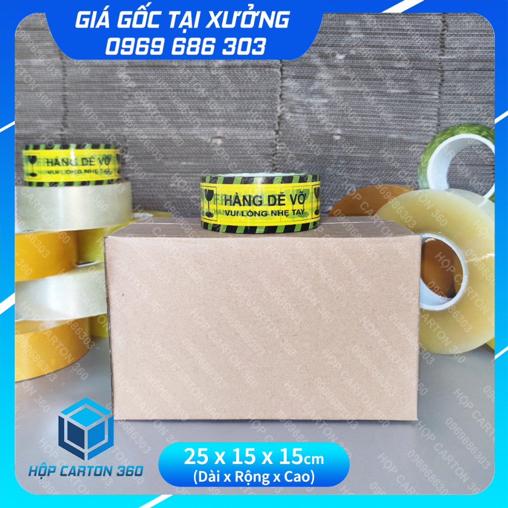 25x15x15 Combo 20 hộp carton đóng hàng