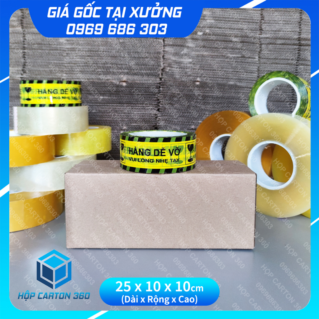 25x10x10 Combo 20 hộp carton đóng hàng
