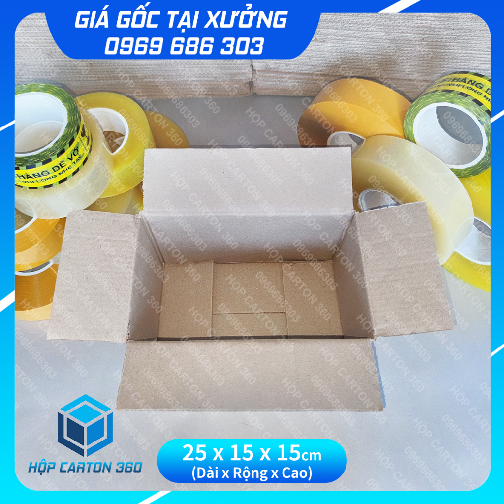 25x15x15 Combo 20 hộp carton đóng hàng
