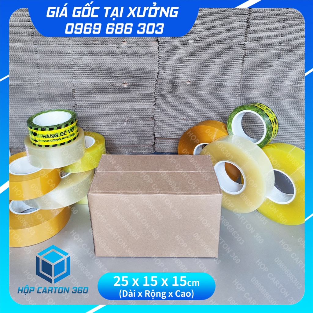 25x15x15 Combo 20 hộp carton đóng hàng