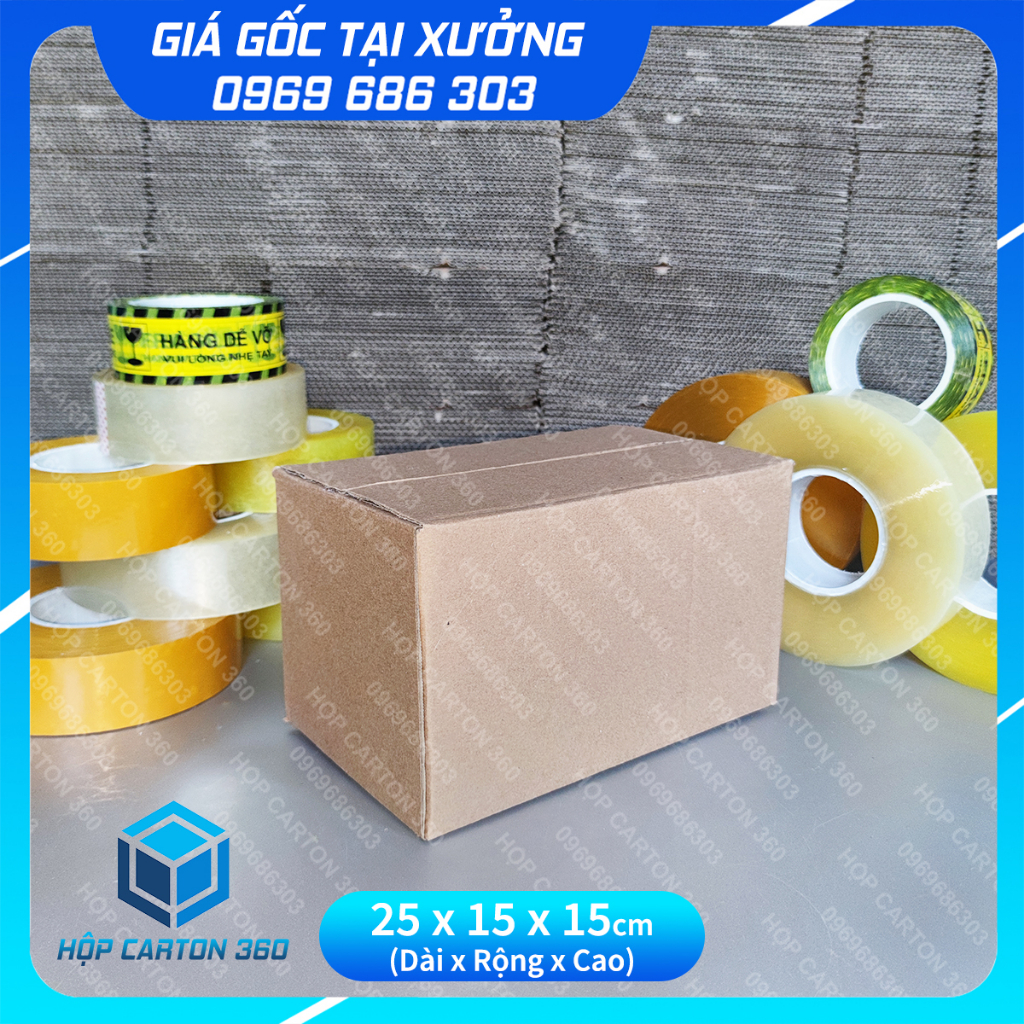 25x15x15 Combo 20 hộp carton đóng hàng