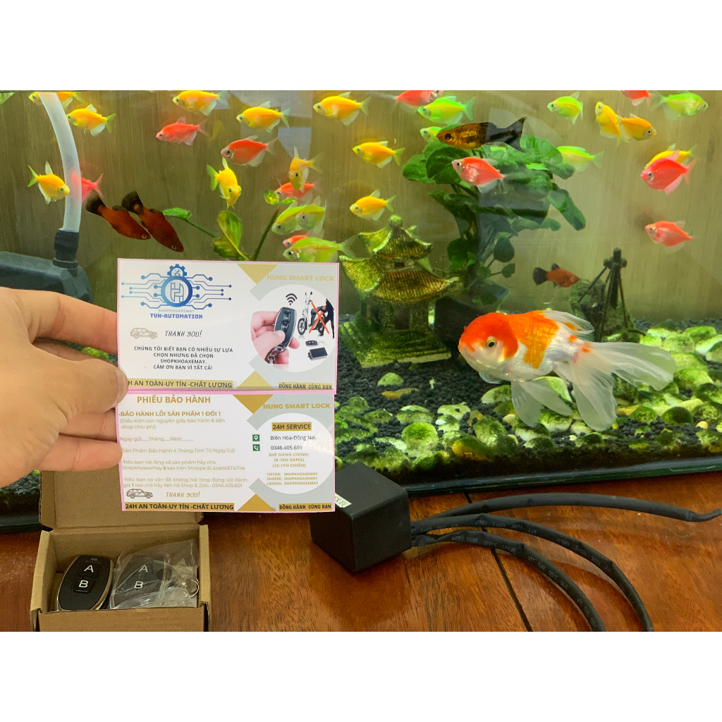 - Khóa Chống Trộm Mở và Tắt xe máy từ xa cho xe SIRIUS - remote bằng kim loại khoảng cách lên đến 200m .