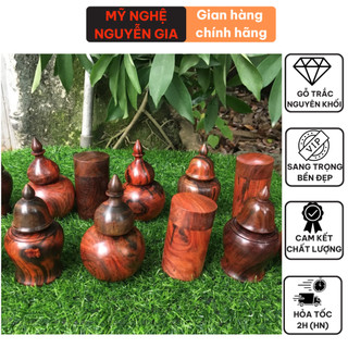 Hủ đựng tăm xỉa răng cao cấp bằng gỗ Trắc bền đẹp tạo nên sự sang trọng đẳng cấp cho không gian gia đình