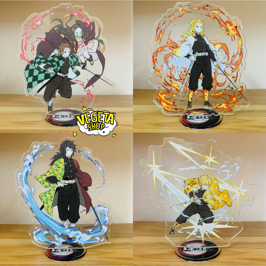 Mô Hình Tượng Standee Acrylic Mica 2 mặt Thanh Gươm Diệt Quỷ - Kimetsu No Yaiba - Shinobu Rengoku Muichiro Tokito Obanai