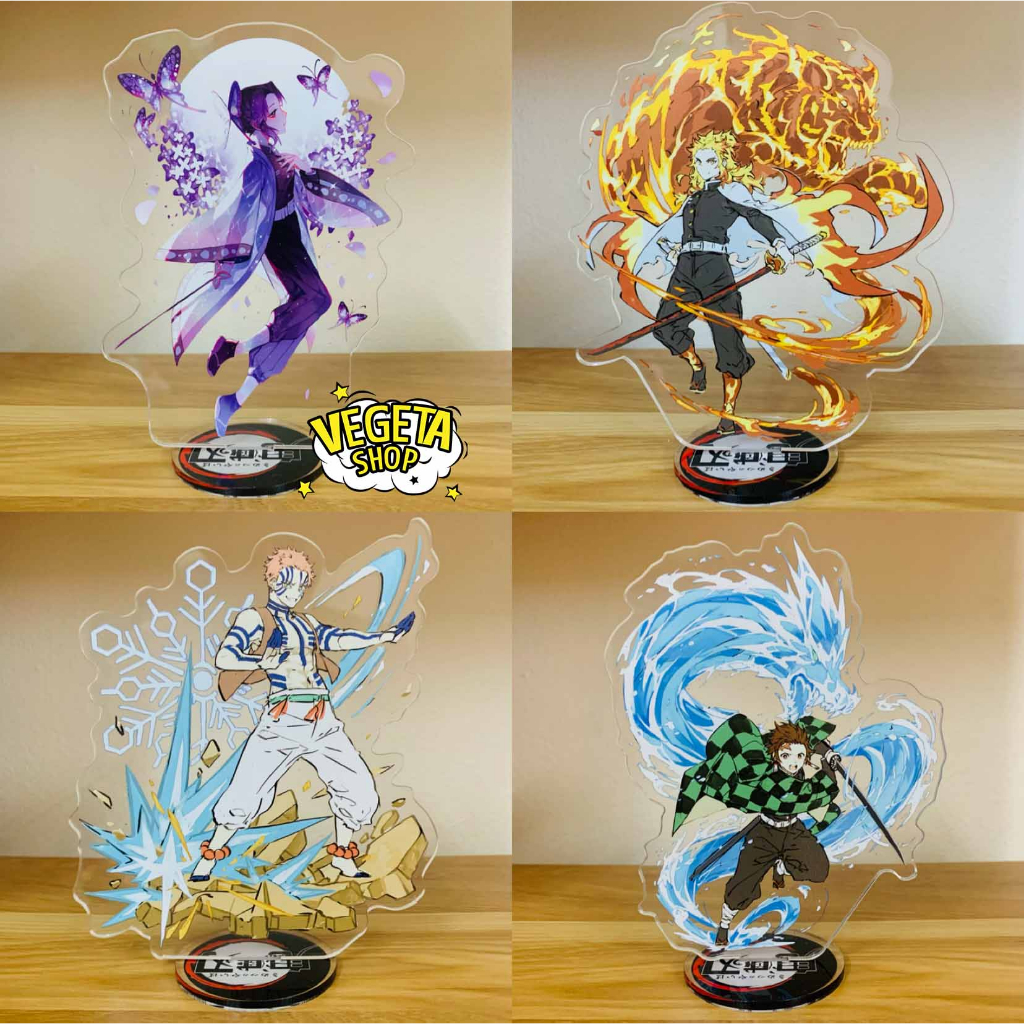 Mô Hình Tượng Standee Acrylic Mica 2 mặt Thanh Gươm Diệt Quỷ - Kimetsu No Yaiba - Shinobu Rengoku Muichiro Tokito Obanai