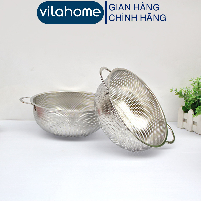 Rá Rổ Lưới Inox Có Tai VilaHome, Kích Thước Đa Dạng Đáp Ứng Đa Công Năng, Có Chân Đế Thoát Nước Tốt Rất Tiện Lợi.