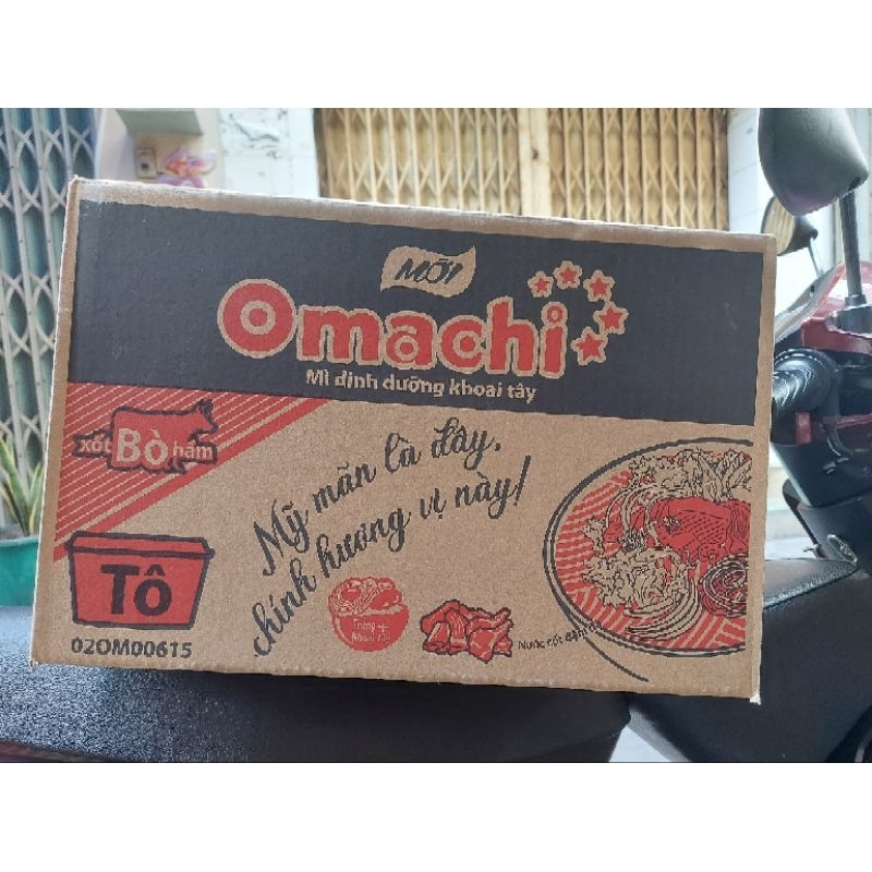 Mì omachi bò hầm thùng 12 tô
