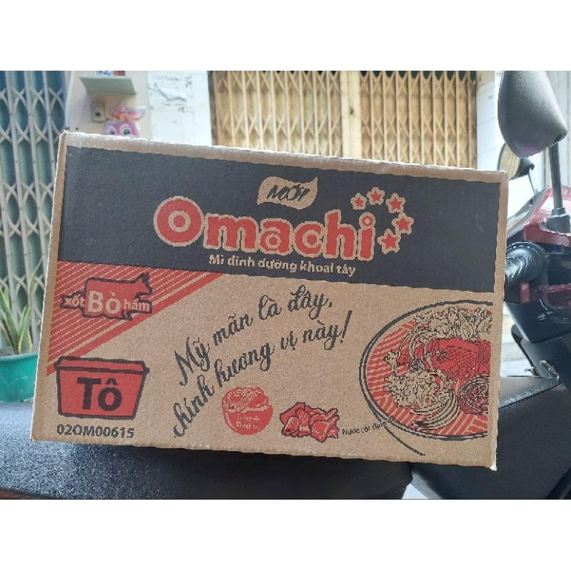 Mì omachi bò hầm thùng 12 tô