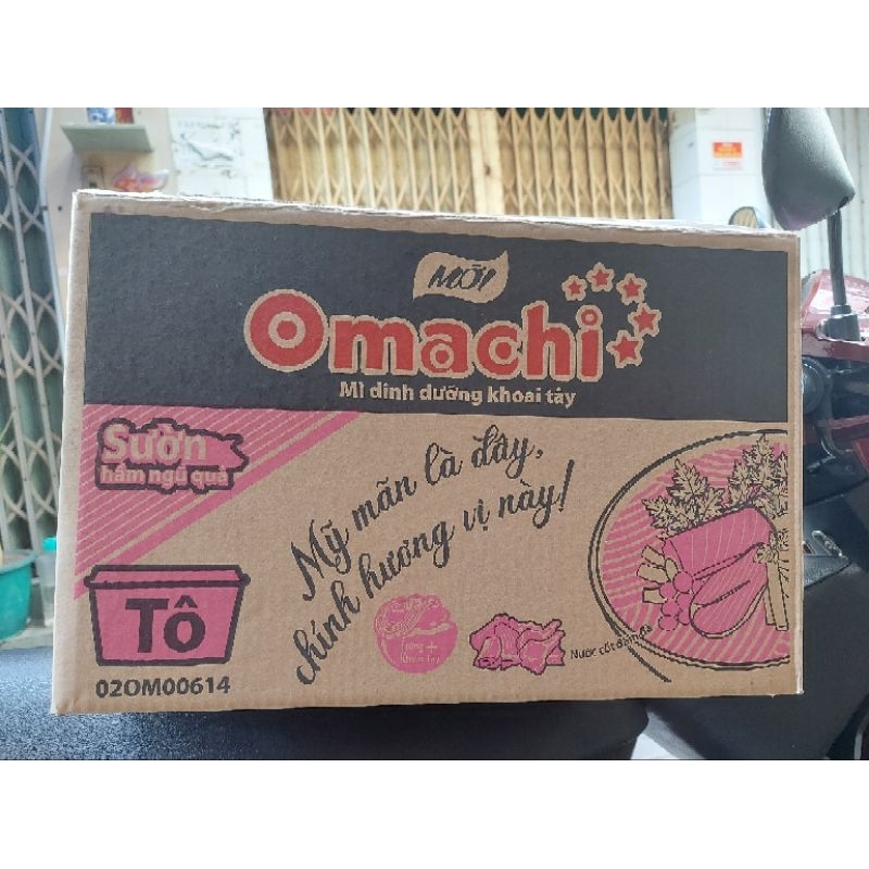Mì omachi  sườn hầm ngủ quả thùng 12 tô