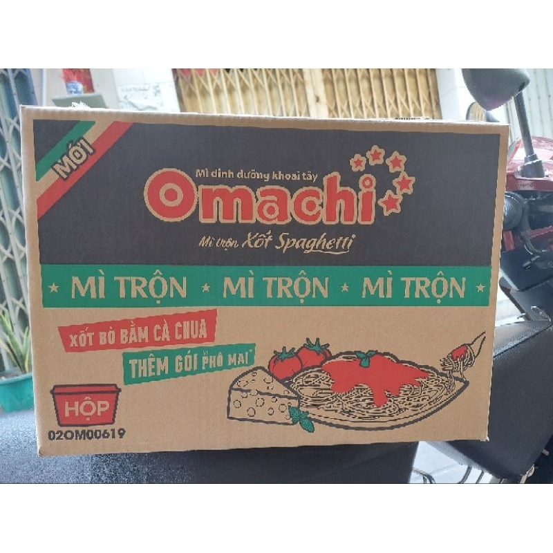 Mì Omachi trộn xốt spaghetti thùng 12 tô