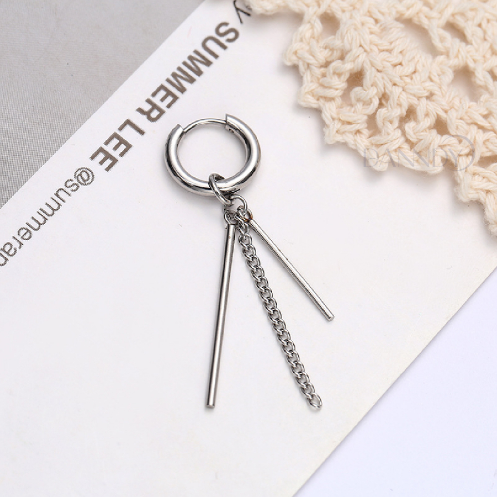 Khuyên Tai Dáng Dài Nam Nữ, Bông Tai Dài Unisex Phong Cách Hàn Quốc, Hoa Tai Dáng Dài Thép Titan Không Gỉ | Dandy