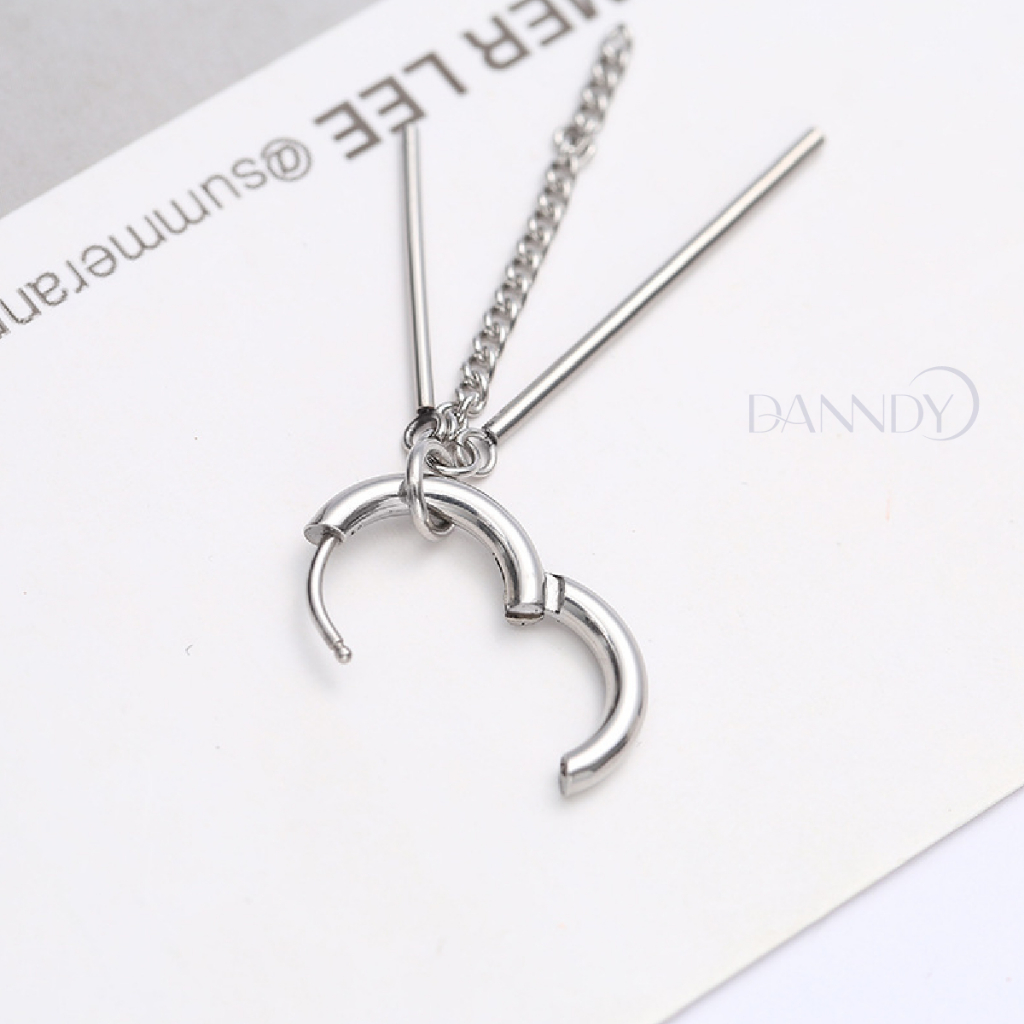 Khuyên Tai Dáng Dài Nam Nữ, Bông Tai Dài Unisex Phong Cách Hàn Quốc, Hoa Tai Dáng Dài Thép Titan Không Gỉ | Dandy