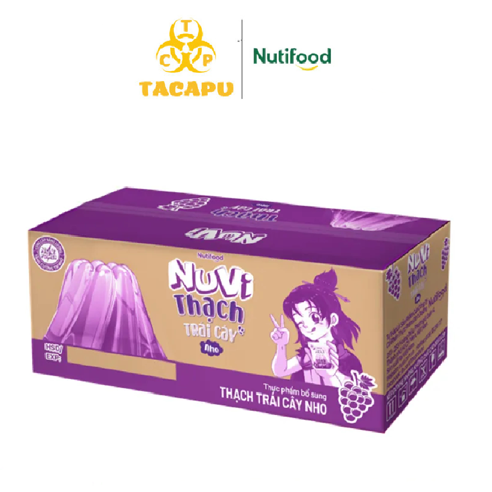 Nuvi Jelly Thạch Đào/ Thạch Nho/ Thạch Lúa Mạch NuVi Power túi 110ml - Thương Hiệu NUTIFOOD - TACAPU