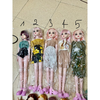 Búp bê trơn 3D BJD 1/3 18 khớp cao 60cm kèm giày(nhựa) có quần áo đi kèm