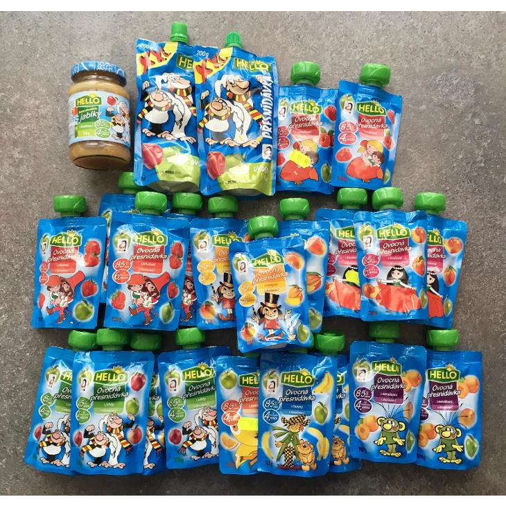 Combo mua 7 tuýp trái cây nghiền nguyên chất 100g & 7 hũ thủy tinh 190g cho các bé, tặng 4 gói Granola 50g cho các mẹ