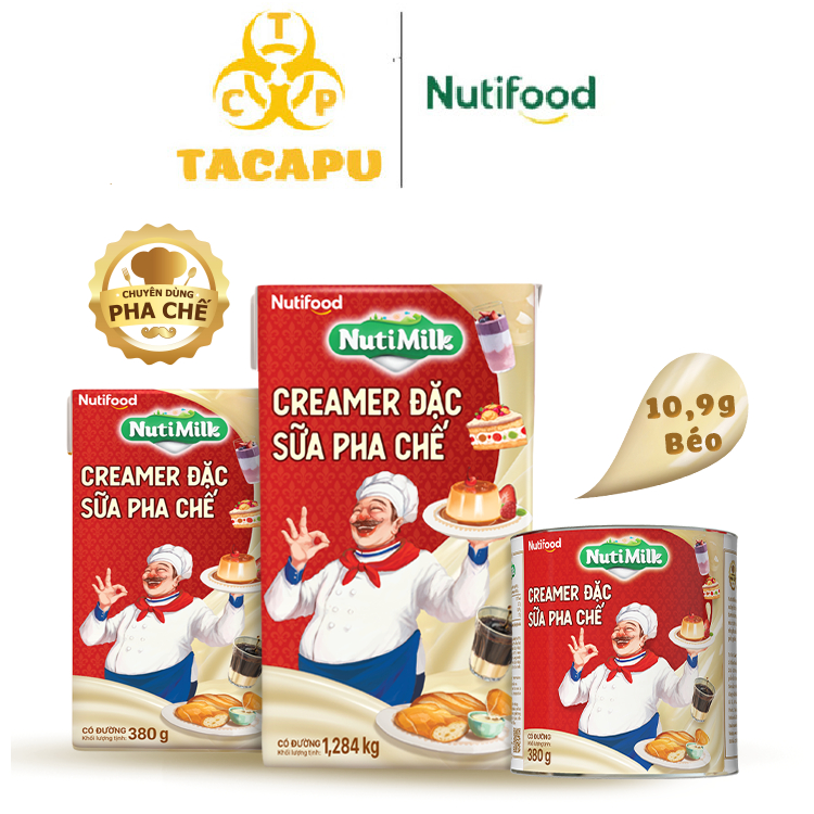 Combo 3 Hộp Sữa đặc có đường Nuti Hộp 380g - Thương Hiệu NUTIFOOD - TACAPU