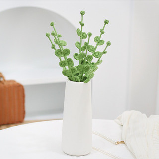 Cành khuynh diệp len, cành táo trang trí đan len thủ thủ công bằng sợi len Milk Cotton 125g