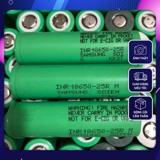 Pin 18650 Samsung 25R dung lượng 2700mAh - 3.7V xả 25A [Tặng thêm cell cùng loại]