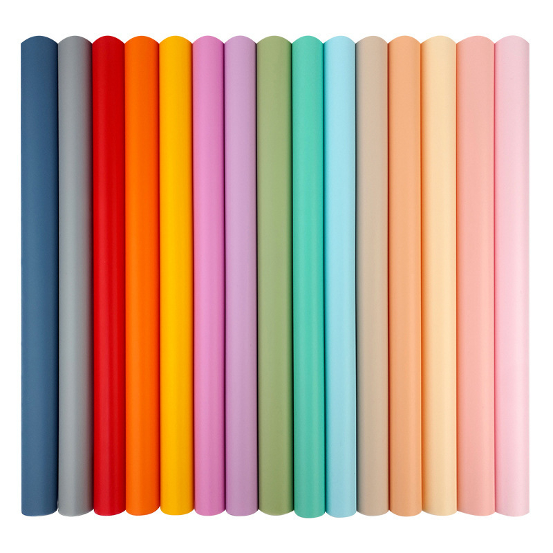 Giấy gói hoa trơn mờ  một màu không thấm nước, giấy gói quà vintage, phụ kiện hoa khô