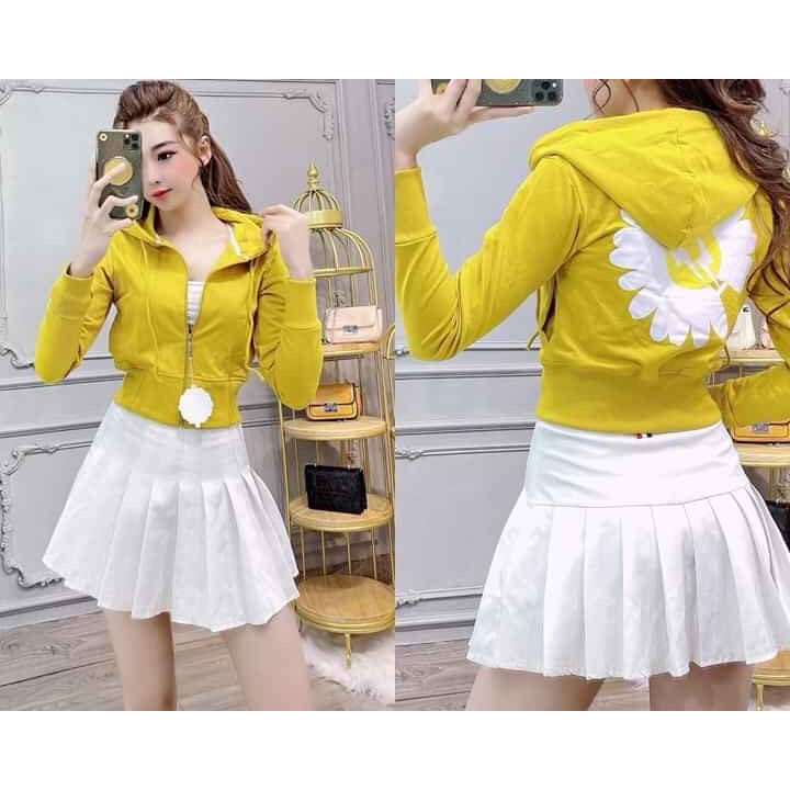 ÁO KHOÁC LỬNG NỮ THÊU BÔNG HOA XINH