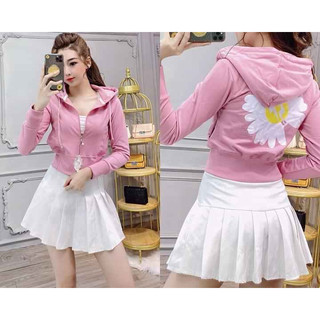 Áo khoác lửng nữ thêu bông hoa xinh