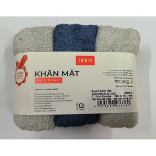 Set 3 khăn mặt cotton Canifa