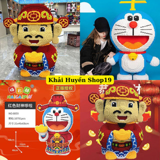 Lắp ráp mô hình Ông Thần Tài lớn, Mô hình lắp ráp lego doraemon 38-65cm 68cm, Doremon thần tài 68cm
