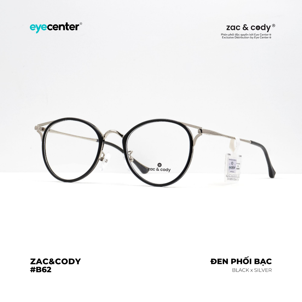 Gọng kính cận nữ chính hãng ZAC & CODY B62S kim loại chống gỉ nhập khẩu by Eye Center Vietnam
