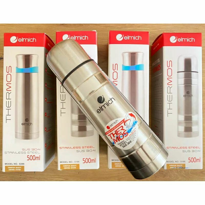 Bình giữ nhiệt Elmich Inox 304 500ml- 5196. Hàng KM