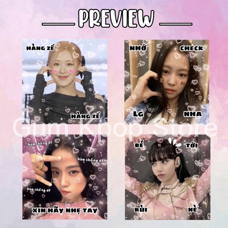 STICKER NIÊM PHONG BLACKPINK - GUM KPOP STORE
